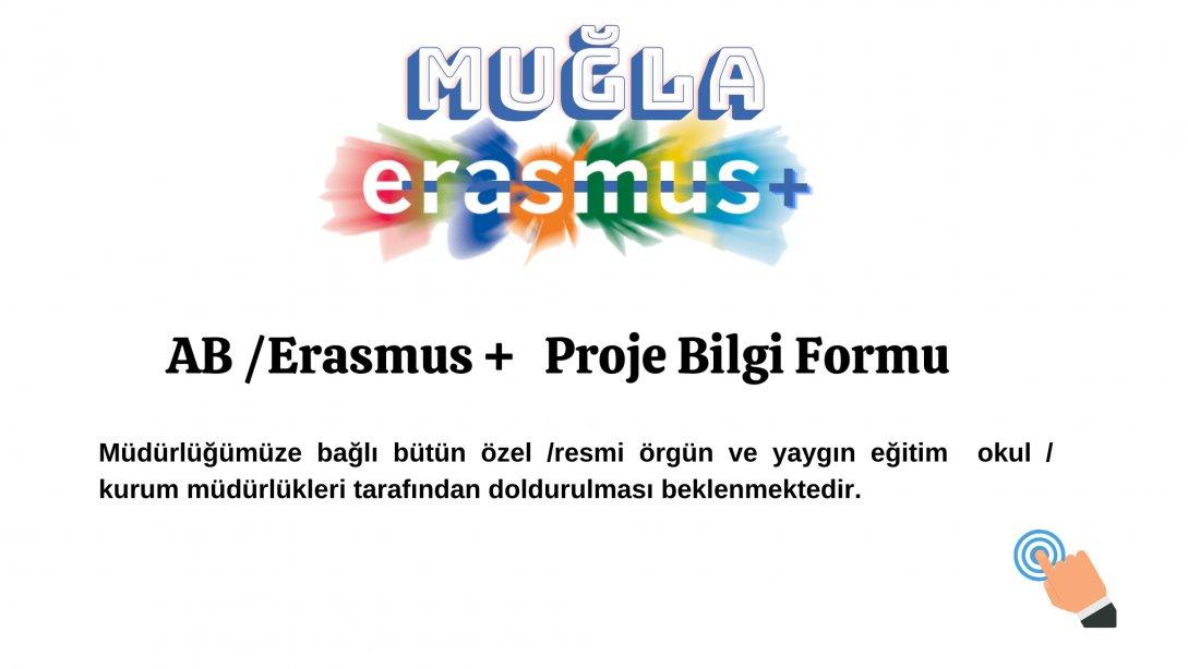 AB/Erasmus+ Bilgi Formu 