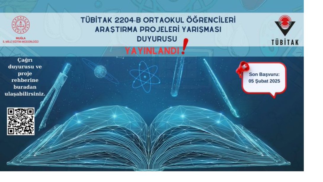 TÜBİTAK 2204 B Ortaokul Öğrencileri Araştırma Projeleri 2025 Yılı Çağrıları Açıldı!