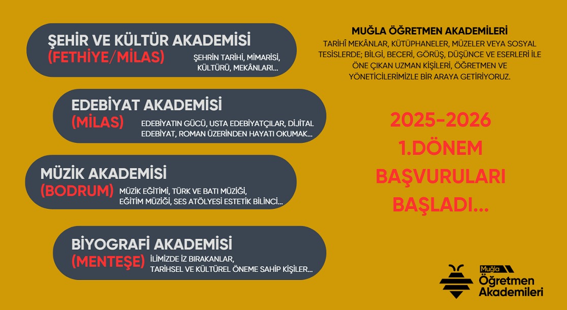 Muğla Öğretmen Akademileri faaliyet programı için tıklayınız...